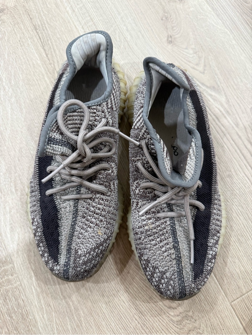 Knit Lace-Up Sneakers in Gray and Black